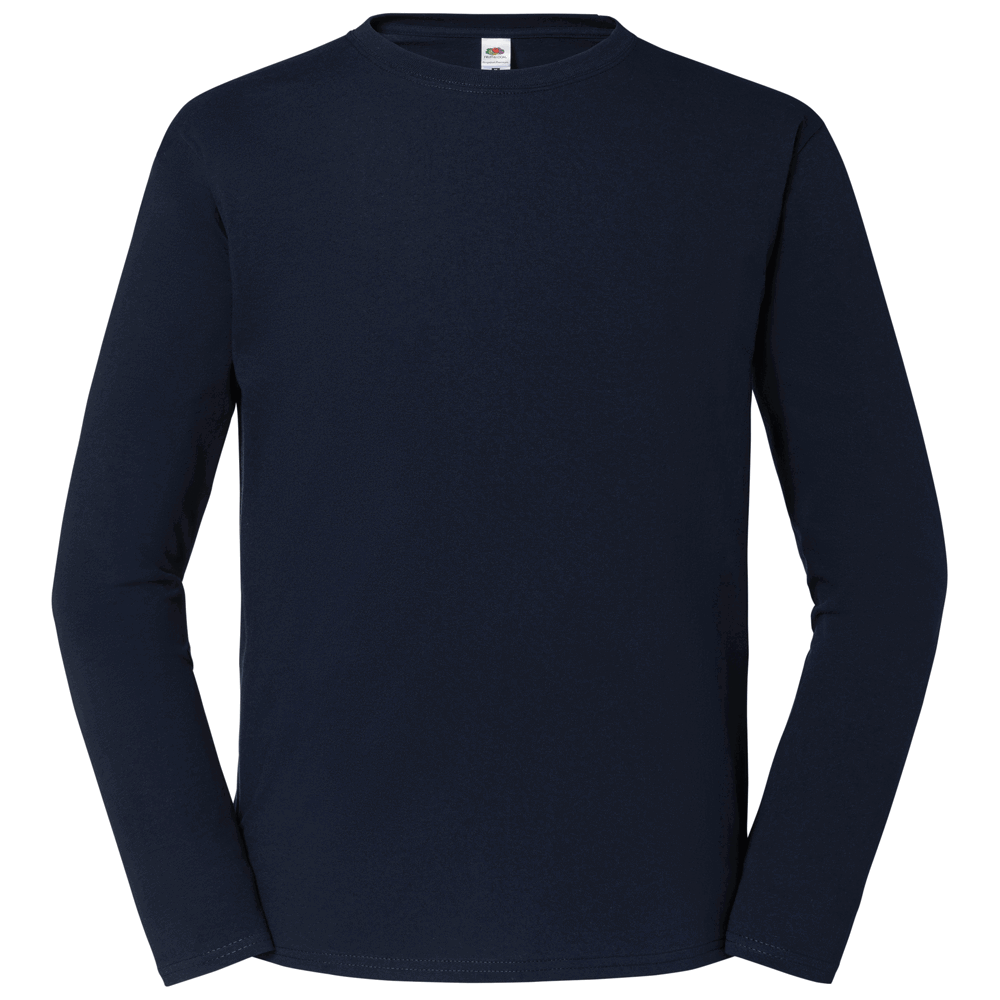 613600 - Iconic 195 Ringspun Premium Long Sleeve T - Deep Navy