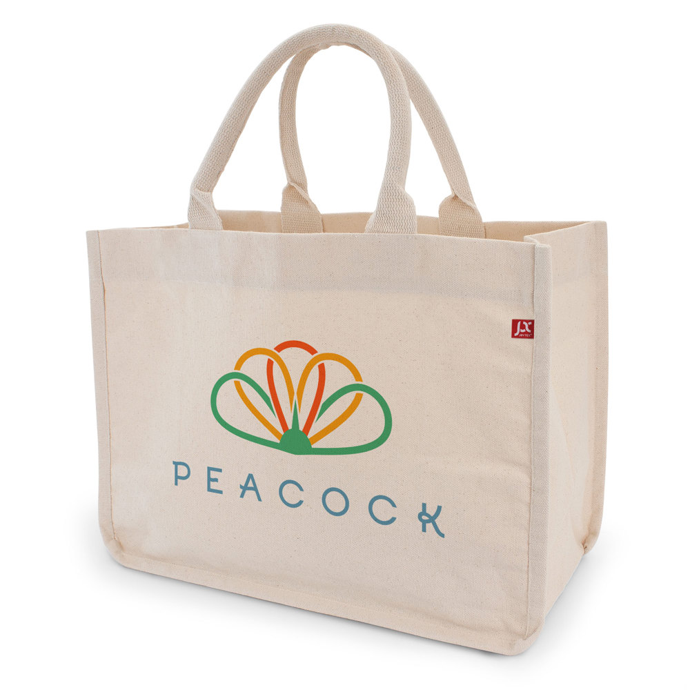 BAMBERG – Canvas-Tasche mit Boden- und Seitenfalten sowie gerollten Henkeln