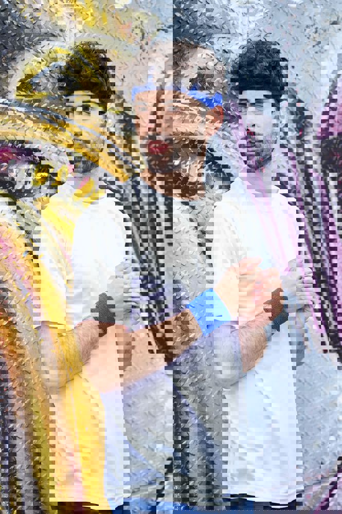 Frottier Stirnband mit Label