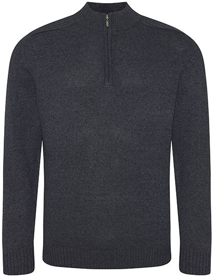 Ecologie - Wakhan 1/4 Zip Sustainable Sweater - charcoal