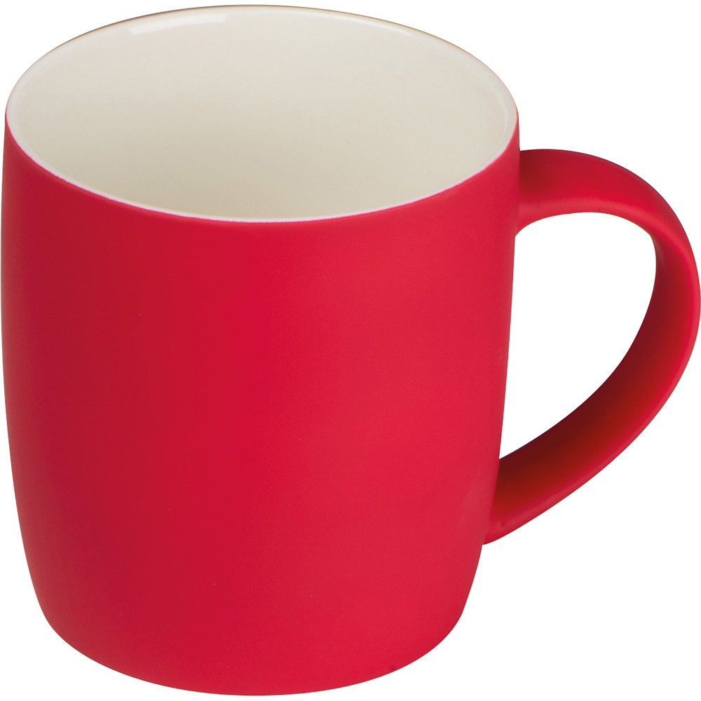 Tasse aus Porzellan, außen gummiert, 300ml ULF - Rot