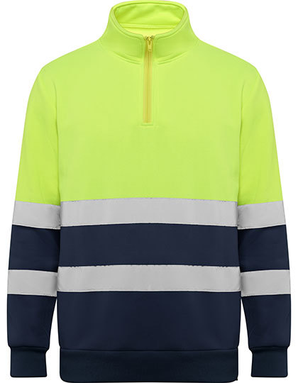 Roly Workwear - Sweatshirt Spica - Navy Blue 55, Fluor Yellow 221
