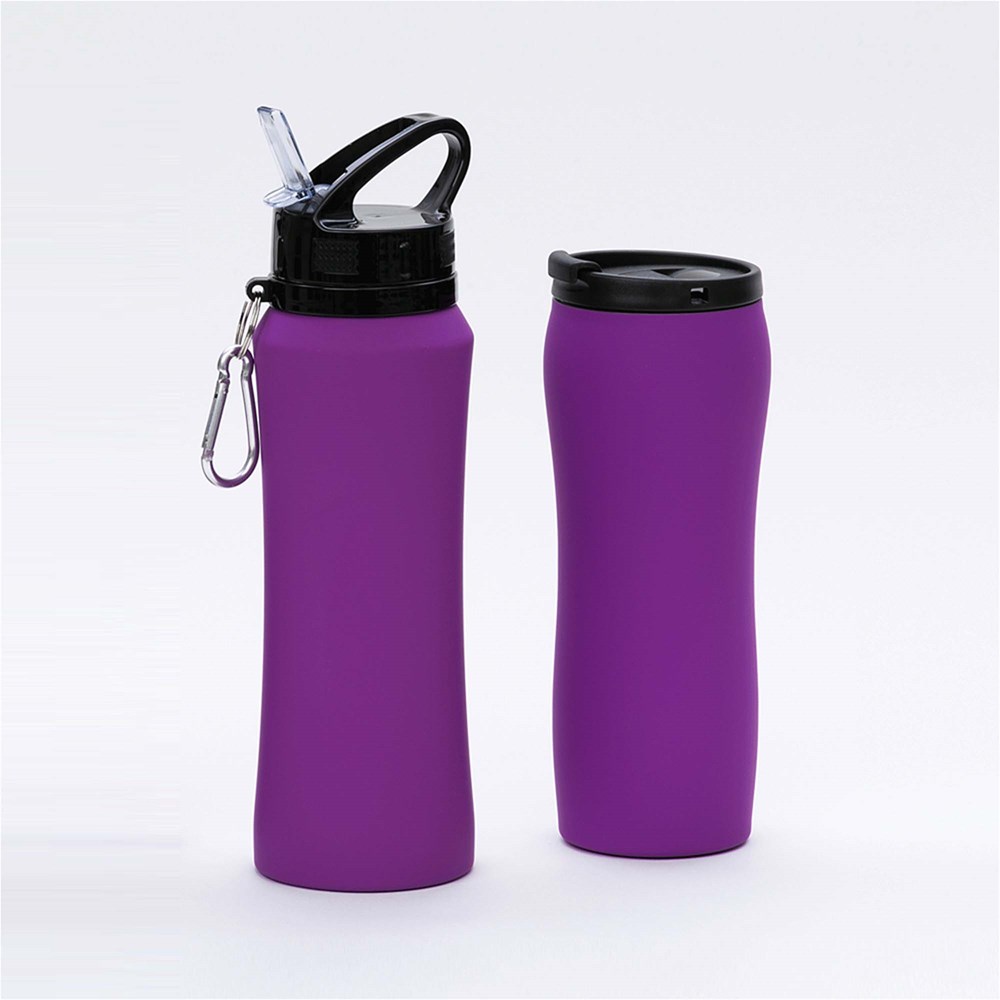 Set Bestehend Aus Trinkflasche Und Thermosbecher Colorissimo - Violett