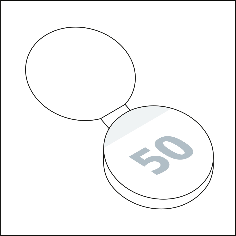 Haftnotizblock Cover Form, Kreis