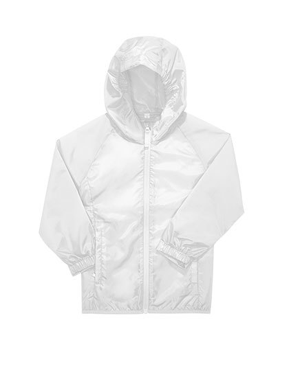 B&C BE INSPIRED - Kids #Reset Windbreaker - White
