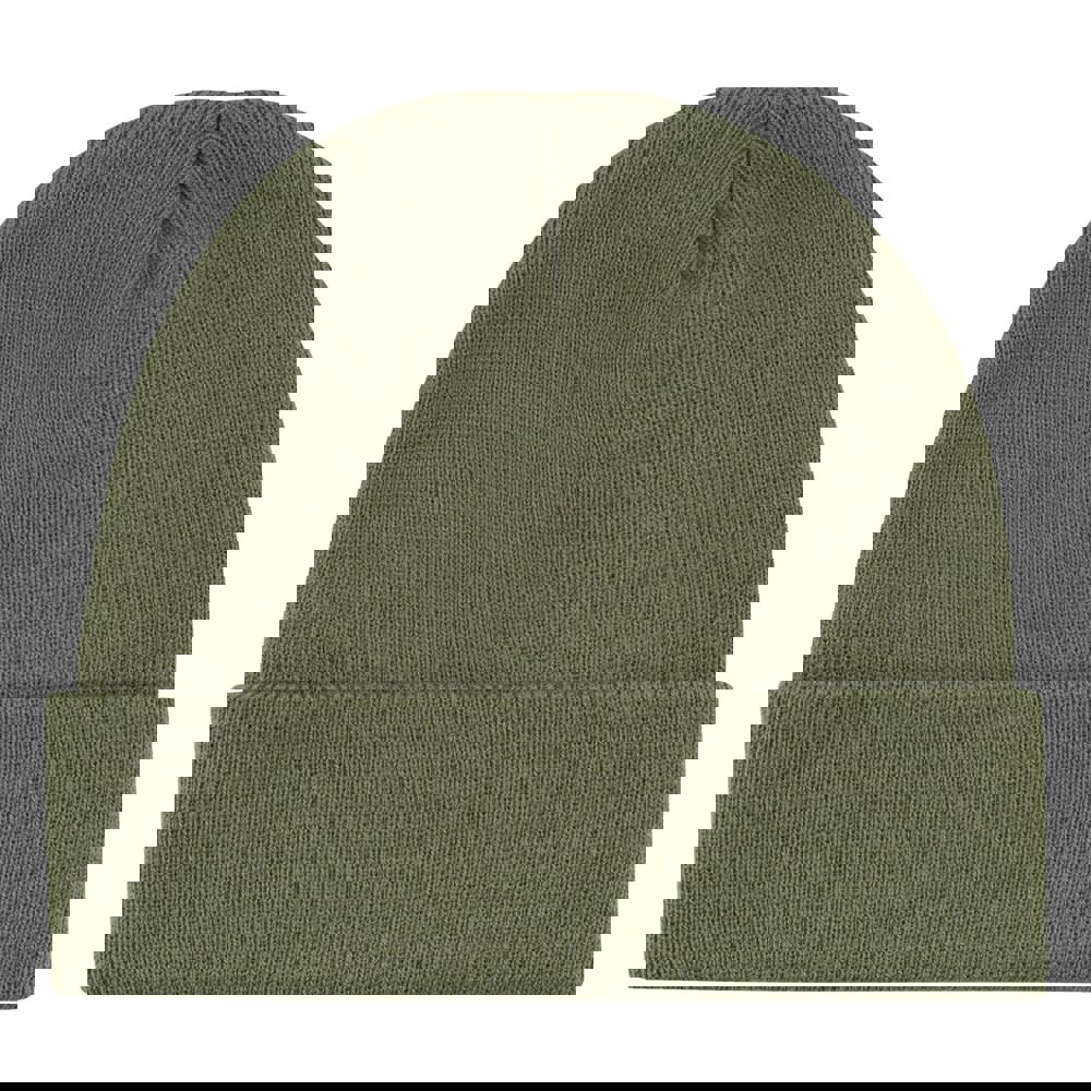 100% rPET Strickmütze - Olivgrün (PMS 7764c) / Olivgrün