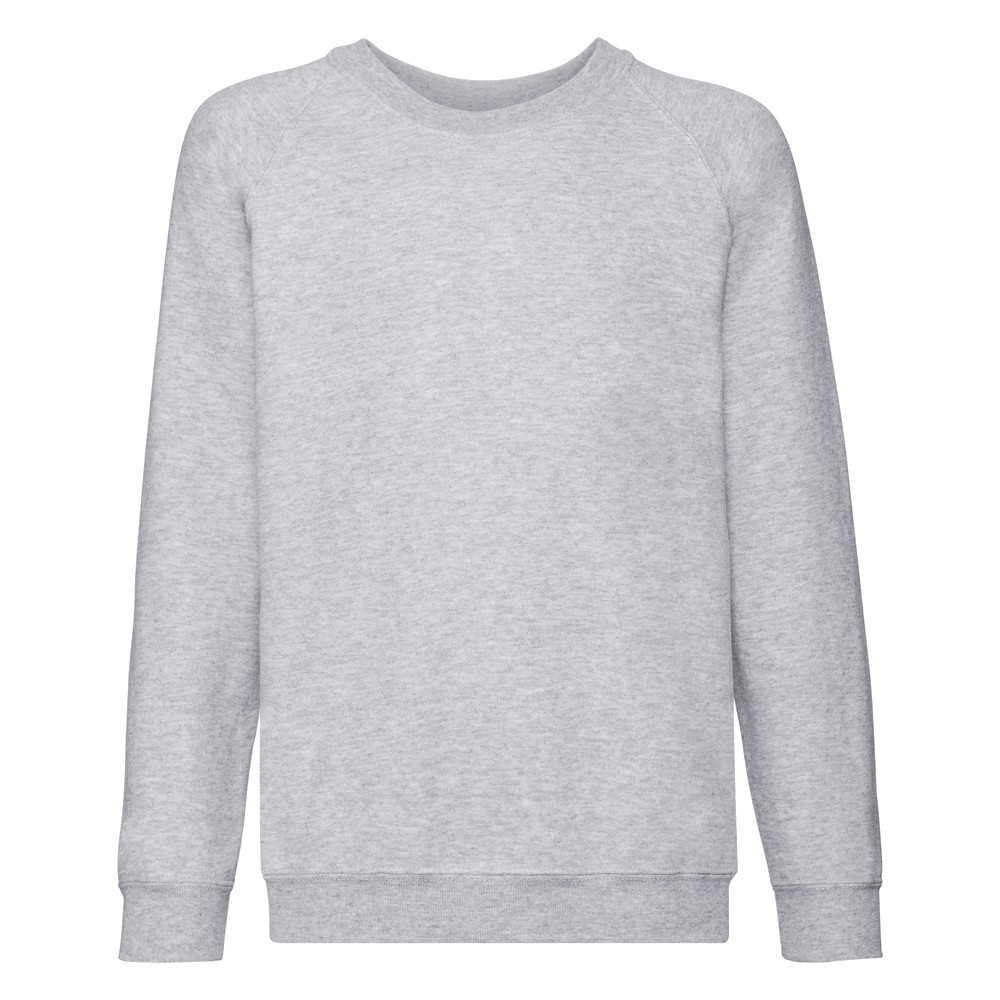 620390 - Kids Classic Raglan Sweat, graumeliert, 152