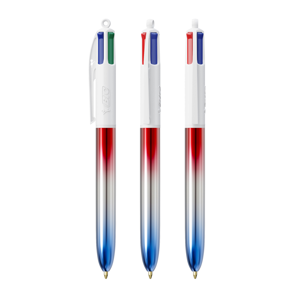 BIC® 4 Colours® Flags Collection - Rot - Silber - Blau