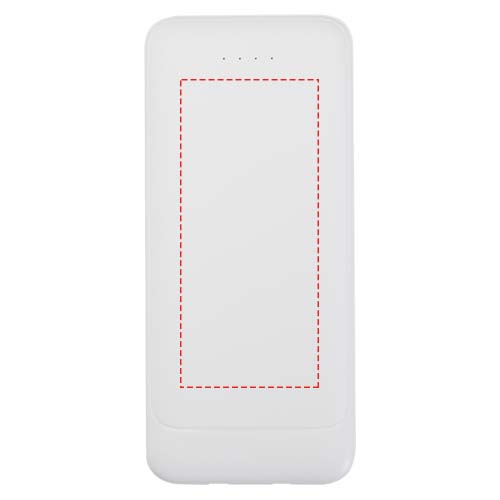 Adhil 10 W 10.000 mAh Powerbank aus recyceltem Kunststoff mit 2 integrierten Kabeln