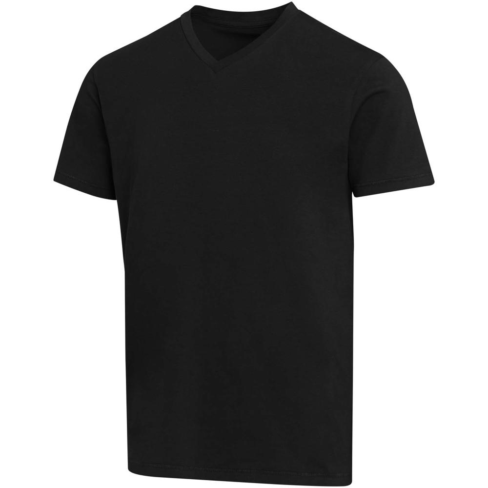 Balfour 200 g/m² Kurzärmeliges T-Shirt V-Ausschnitt Bio Baumwolle (OCS), unisex - Schwarz