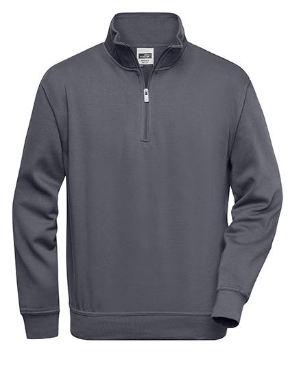 Daiber - Workwear Half Zip Sweat - carbon