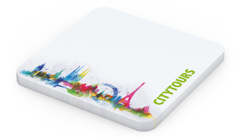 Haftnotizblock Plus Round, 66 × 66 mm