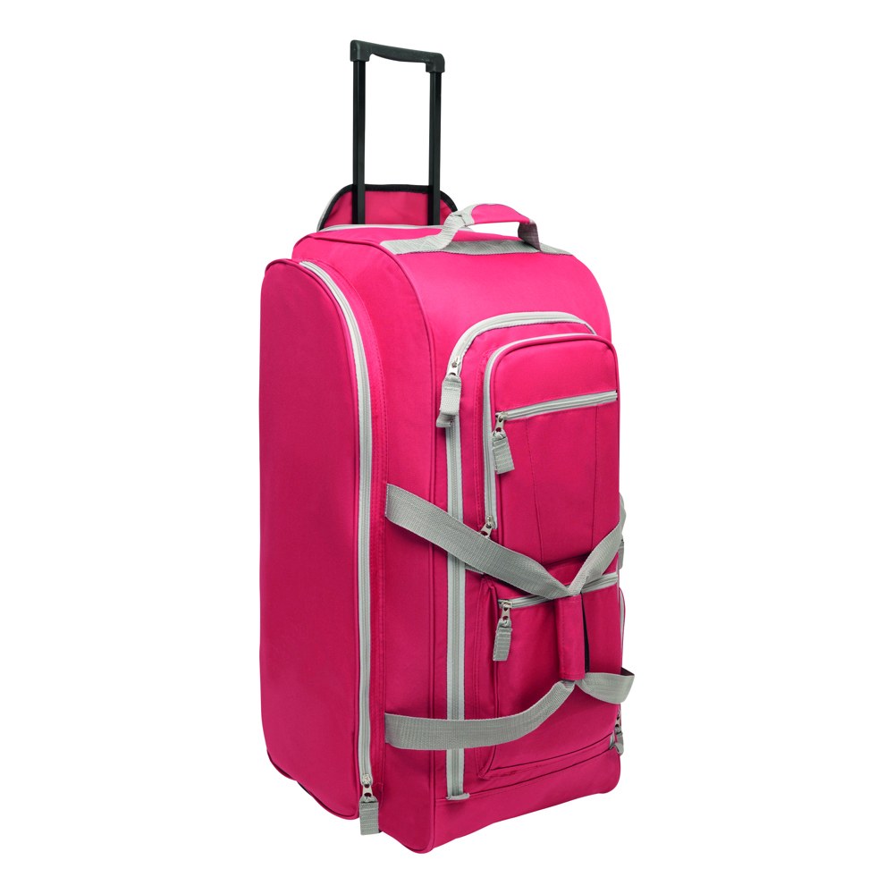 9P - Trolley-Reisetasche - grau, rot