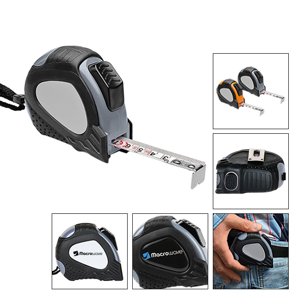 Automatik-Bandmaß "Power Tape 5 M grau"