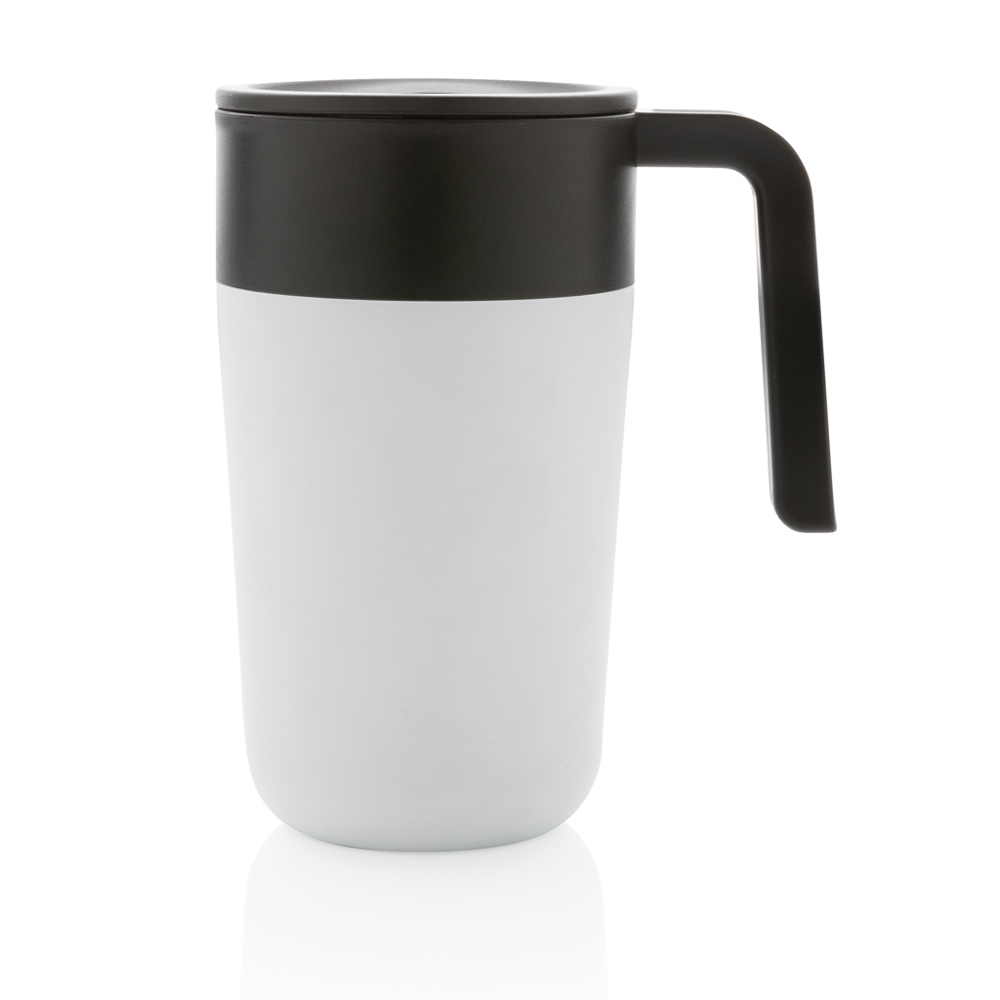 GRS recycelte PP und Stainless Steel Tasse mit Griff