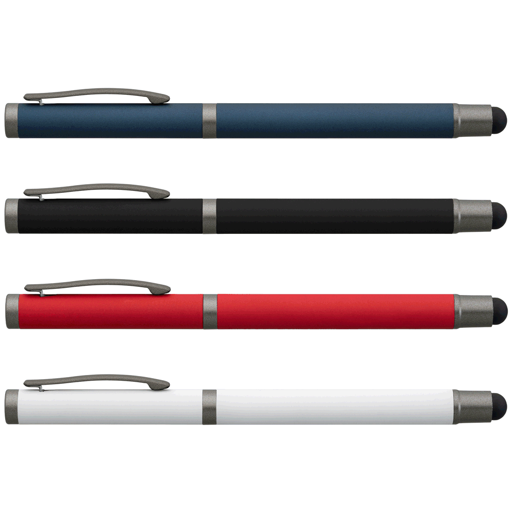 Bowie Gelschreiber mit Stylus aus recyceltem Aluminium