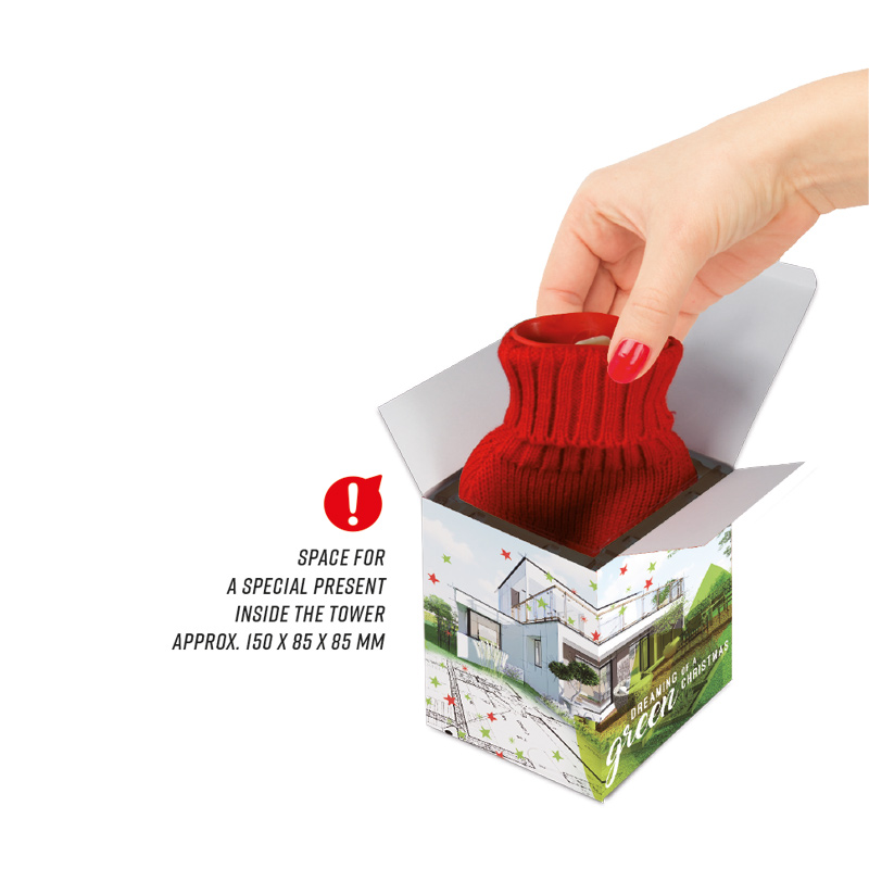 Tower Adventskalender, Graspapier, Sarotti Schokotäfelchen