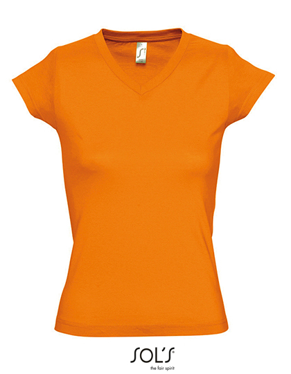 SOL´S - Women´s V-Neck-T-Shirt Moon - orange