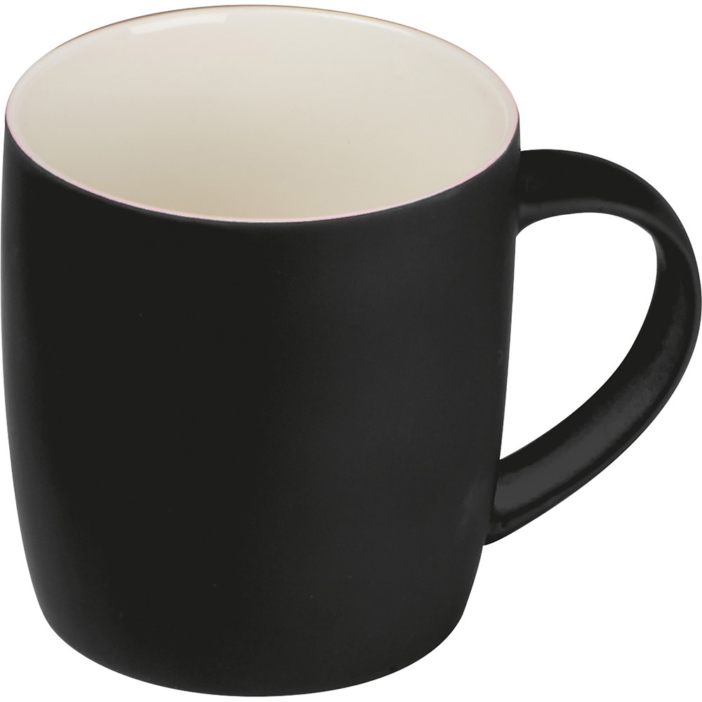 Tasse aus Porzellan, außen gummiert, 300ml ULF - Schwarz