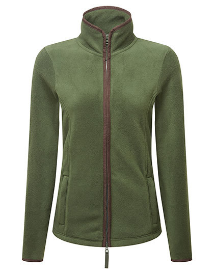 Premier Workwear - Women´s ´Artisan´ Fleece Jacket - Moss Green (ca. Pantone 2410C), Brown (ca. Pantone 4975C)