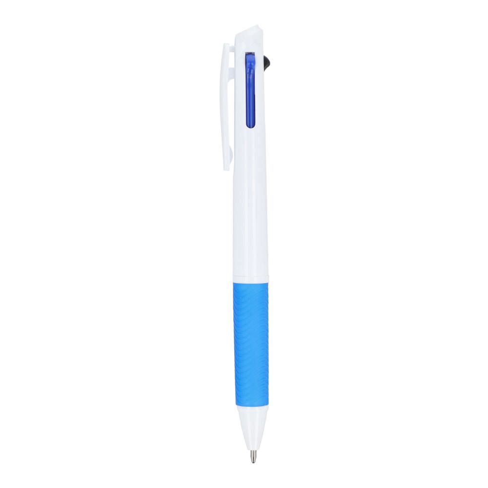 3-Farben-Stift mit Griffzone und Schlüsselband