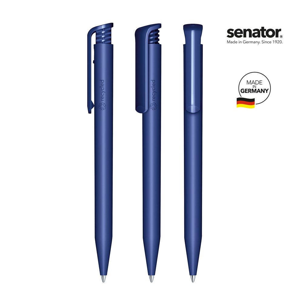 senator® Super Hit Matt Recycled  Druckkugelschreiber - blau 2757