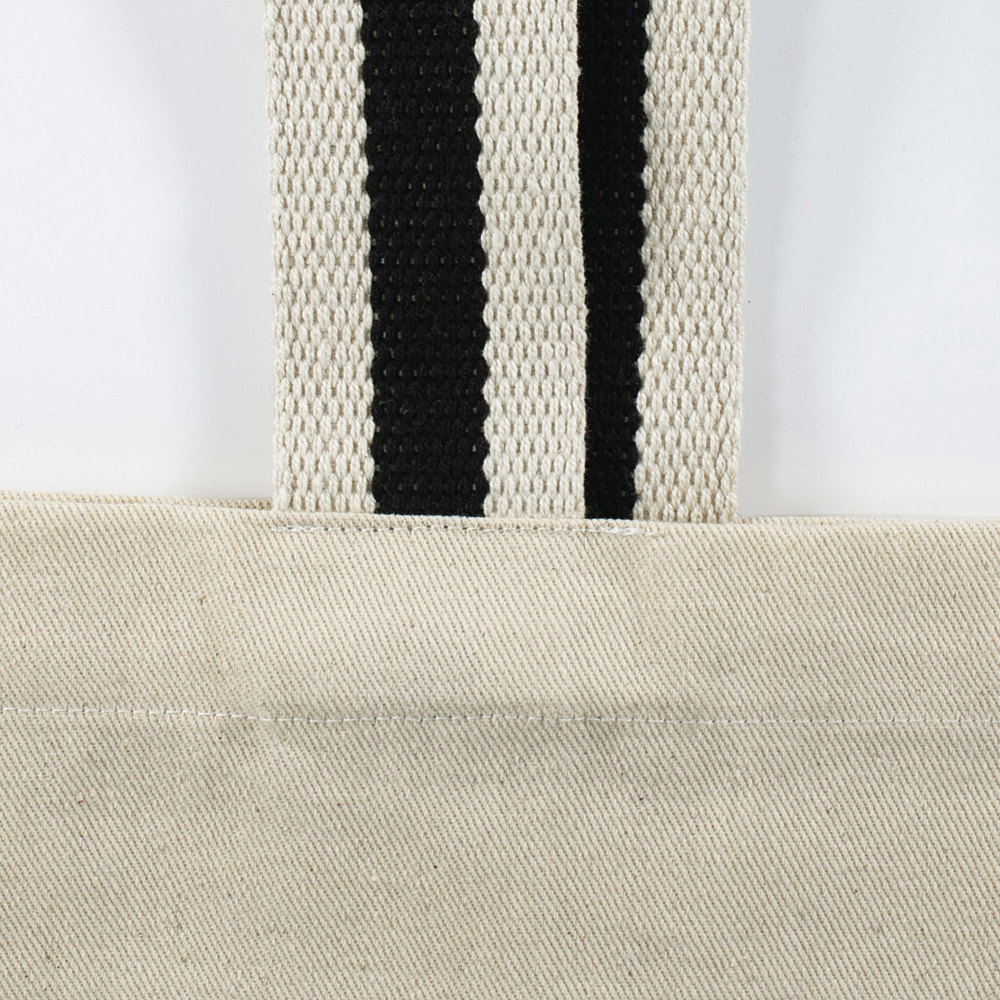 ANTWERPEN – Canvas-Tasche mit langen, zweifarbig gewebten Henkeln