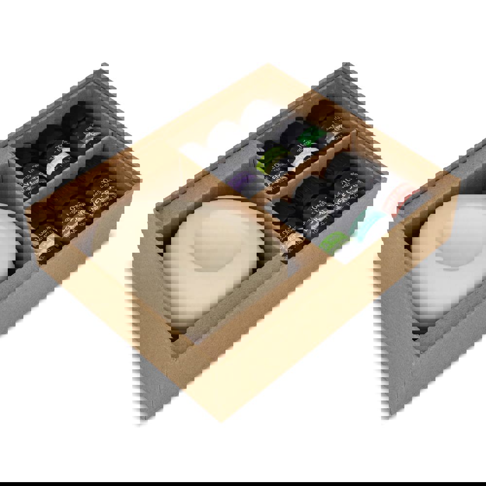 InsideOut Aroma Pebble Geschenkset mit 6 ätherischen Ölen