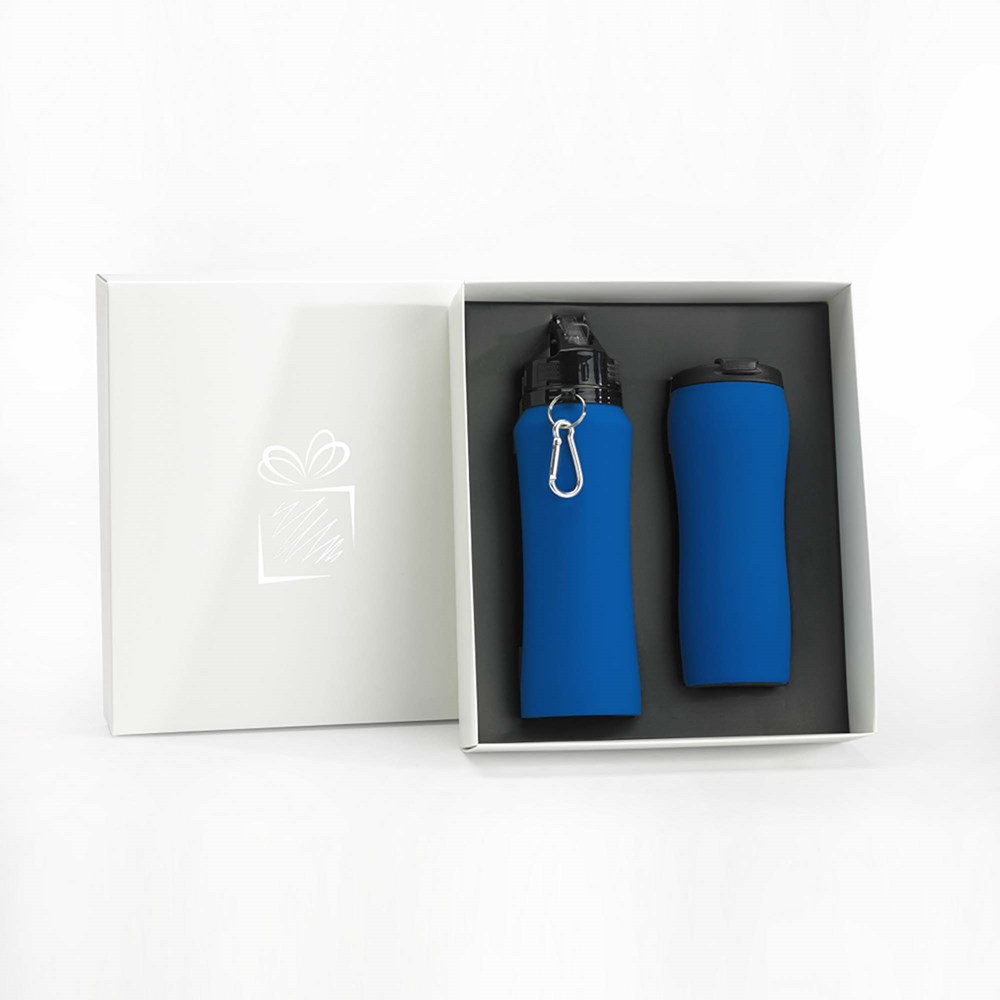 Set Bestehend aus Trinkflasche und Thermosbecher Colorissimo