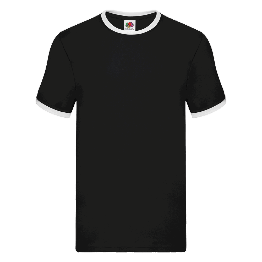 611680 - Valueweight Ringer T-Shirt - Schwarz/Weiß