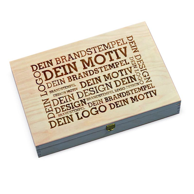 4 Premium Snacks in der Birkenholzbox