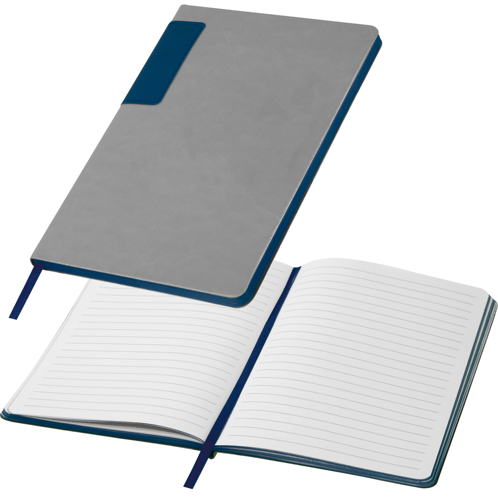 A5 Notizbuch mit farbigem Schnitt EVAN - dunkelblau