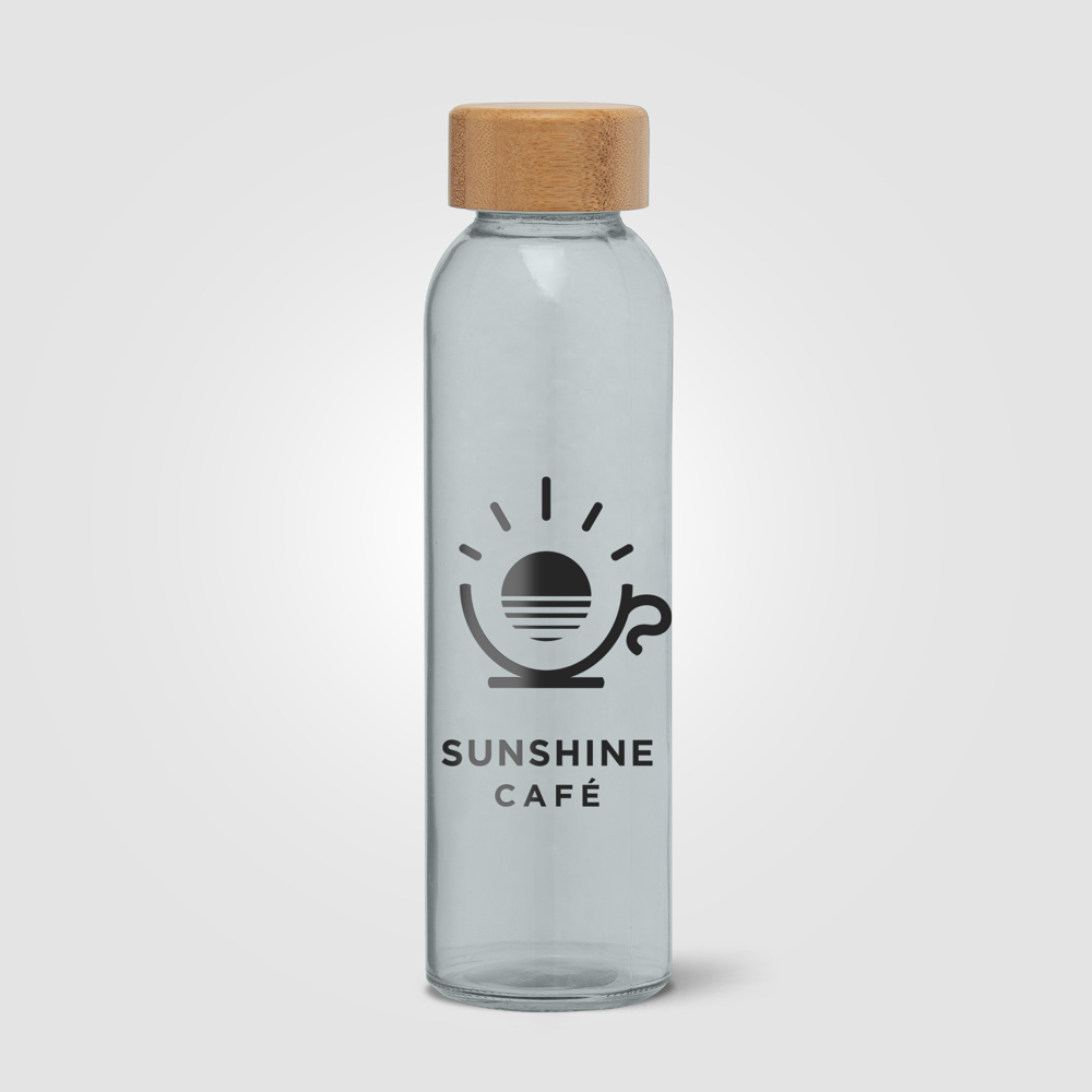 Alpine - 500 ml Glasflasche mit Bambus-Deckel
