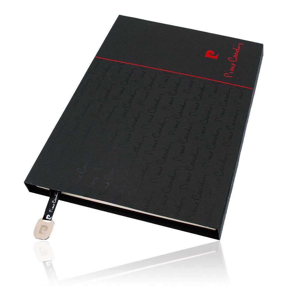 Pierre Cardin® REPORTER Notizbuch A5, grau/schwarz