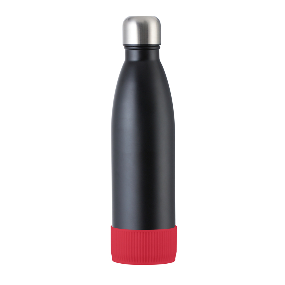Trinkflasche RETUMBLER-myTOULON - rot, schwarz, silber
