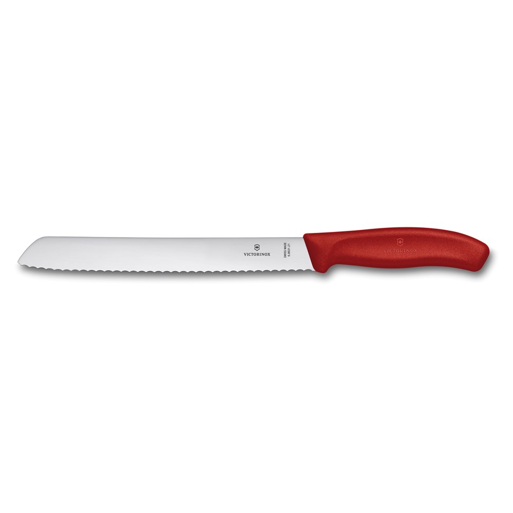 Victorinox Brotmesser mit Wellenschliff - rot