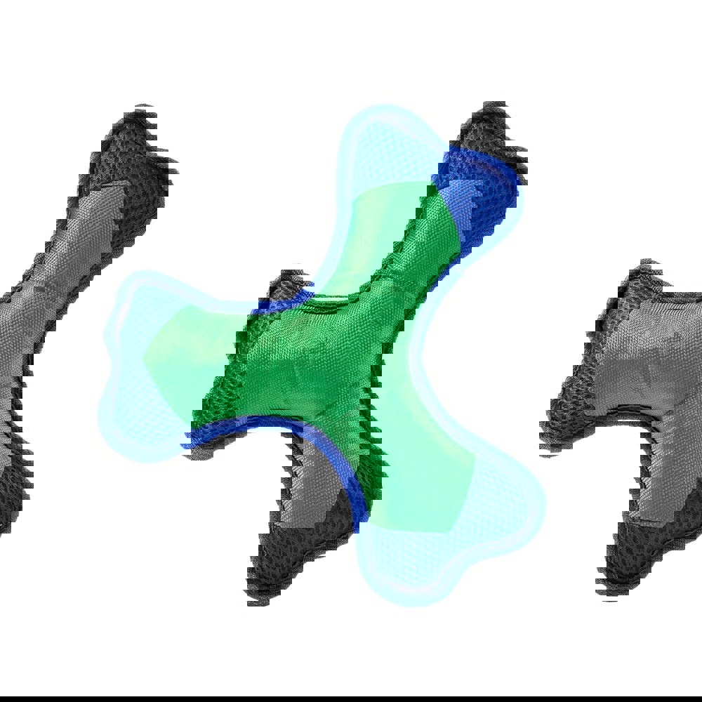 Hundespielzeug Flying Triple - grün/blau