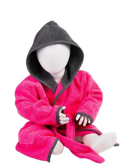 ARTG - Babiezz® Bathrobe With Hood - Pink, Graphite