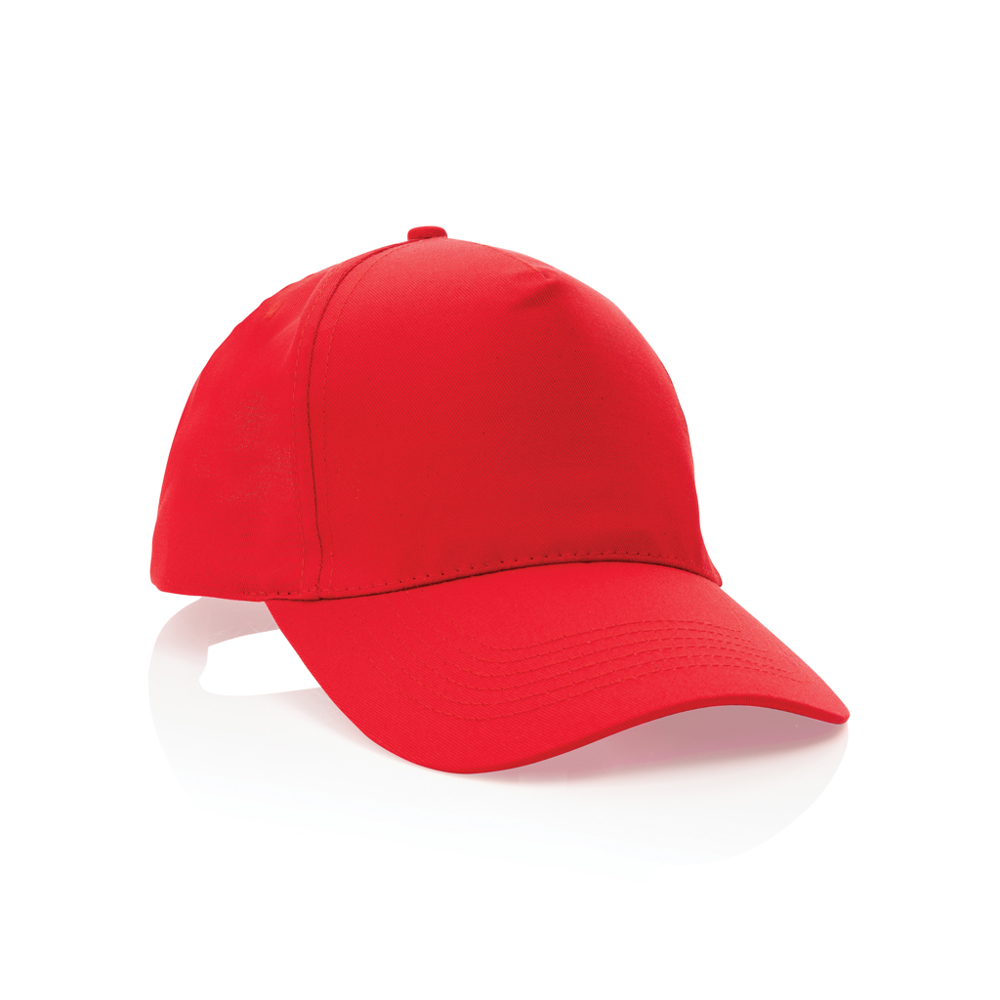 Impact 5 Panel Kappe aus 190gr rCotton mit AWARE™ Tracer - rot (± PMS Red 032)