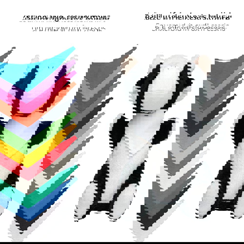 Kuh Cordula, weiß/schwarz, one size