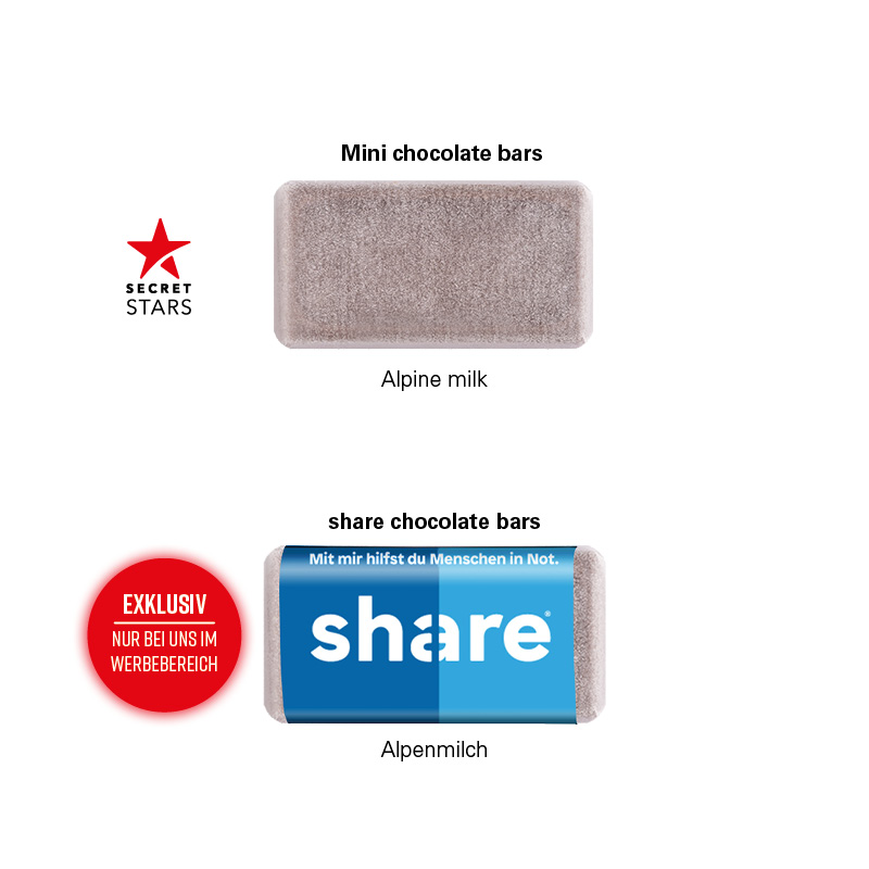 Adventskalender Eco High Tower, Alpenmilch-Schokotäfelchen in Pergaminpapier