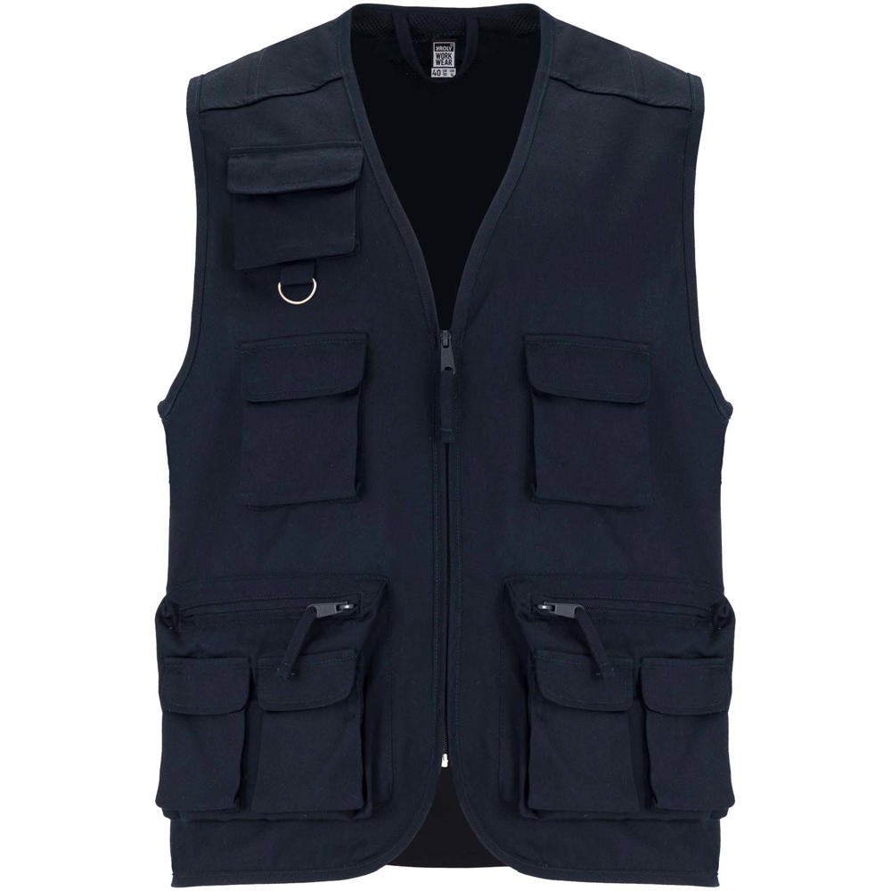 Venera Arbeitsweste mit V-Ausschnitt und mehreren Taschen, 200 g/m2 - Marineblau