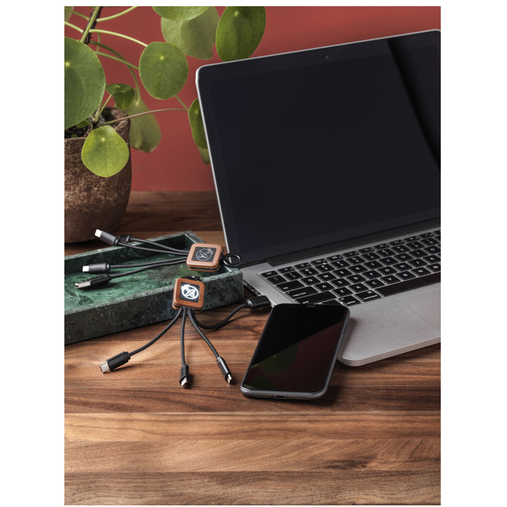 SCX.design C19 20W Easy to Use Kabel aus Holz mit Leuchtlogo