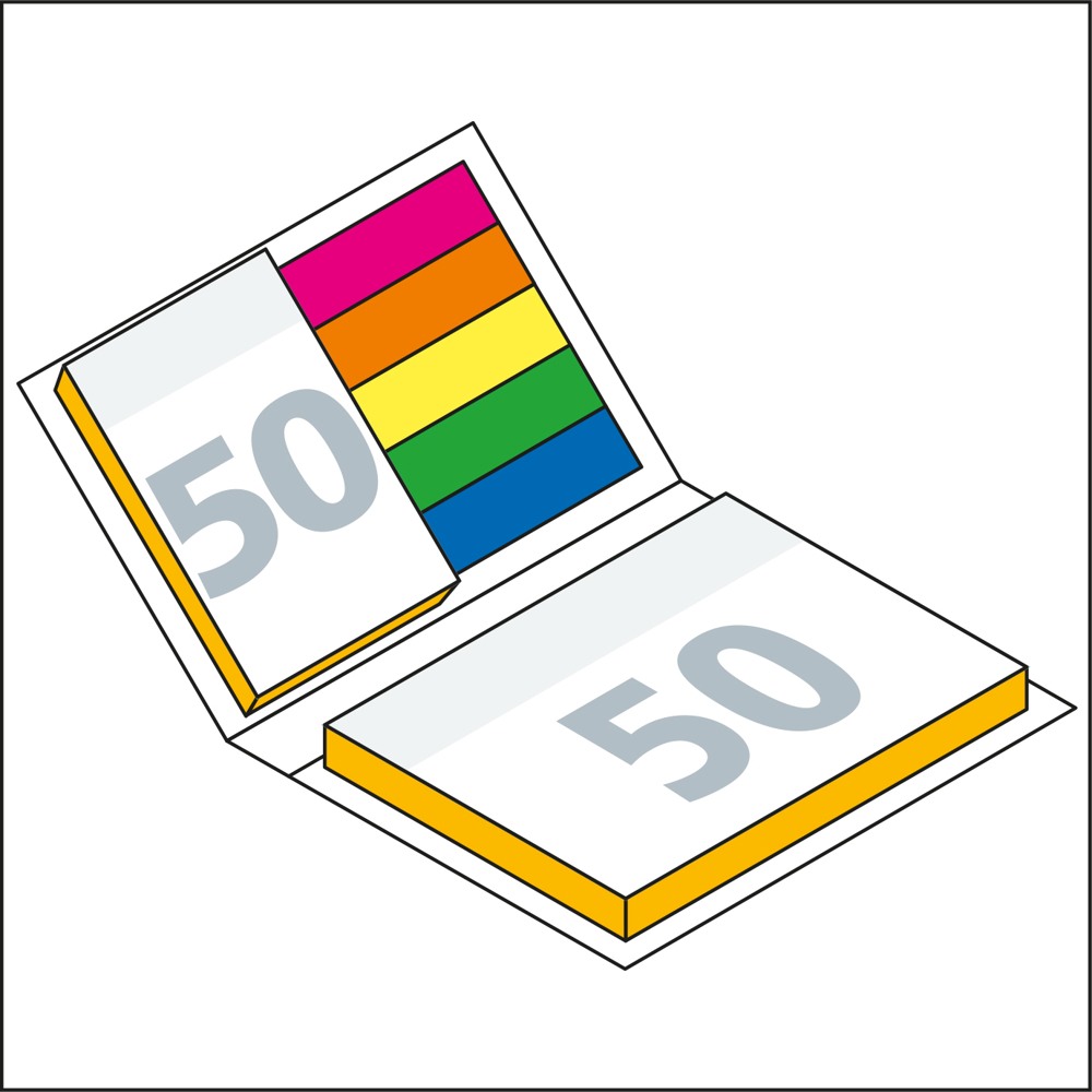 Haftnotiz-Set Budapest, glänzend, orange