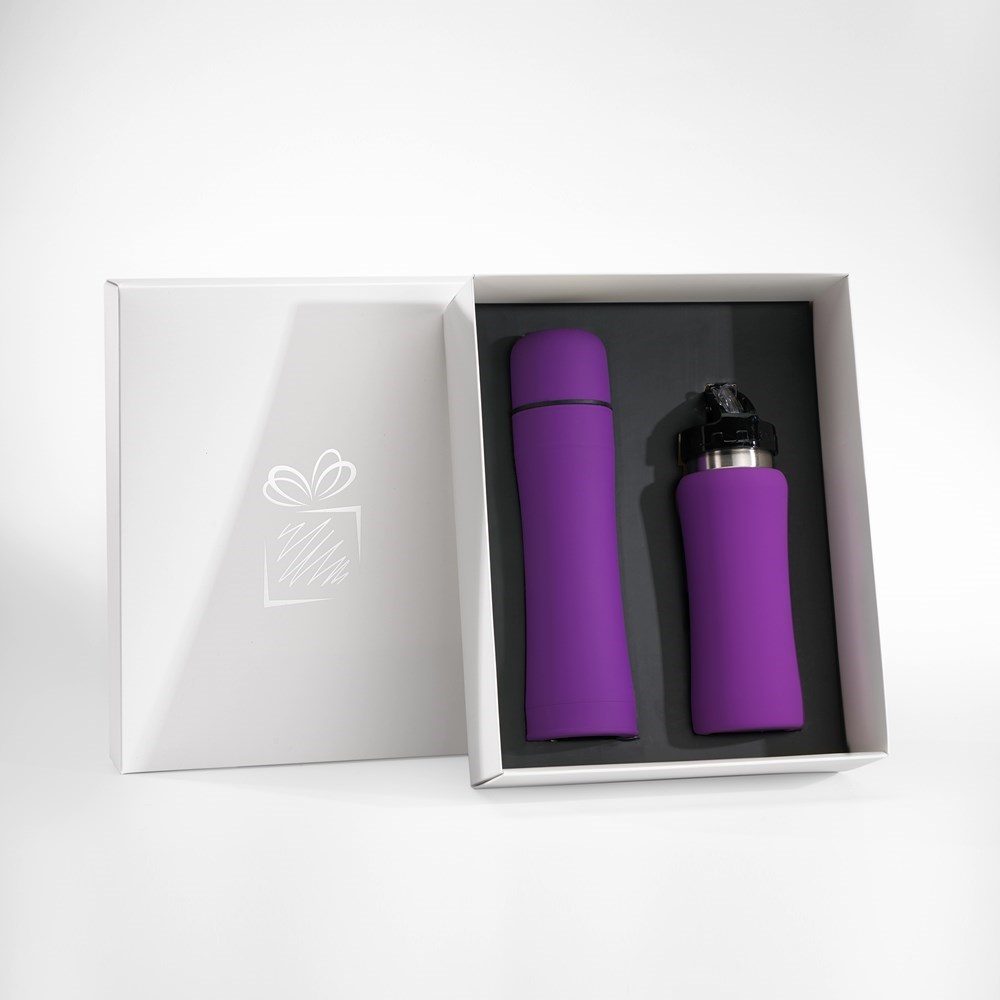 Set: Trinkflasche Und Thermosflasche Colorissimo - Violett