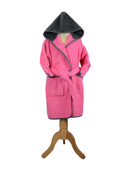 ARTG - Boyzz&Girlzz® Hooded Bathrobe - Pink, Graphite