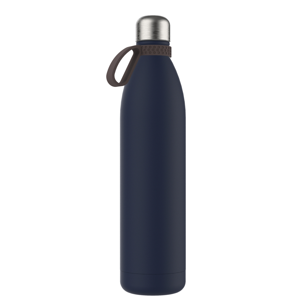 Thermotrinkflasche RETUMBLER-NIZZA XXL - braun, marineblau, silber